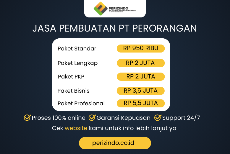 Jasa Pembuatan PT Perorangan