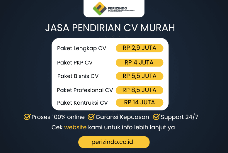 Jasa Pendirian Cv Murah